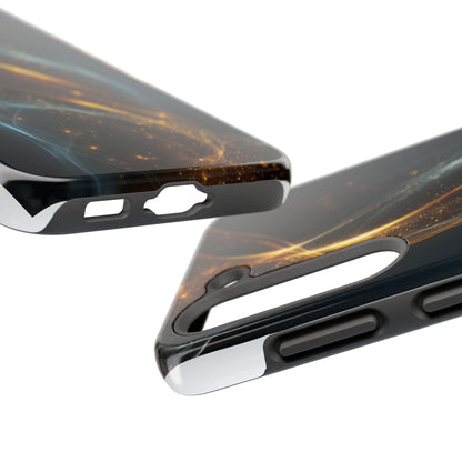 Stylish Tough Phone Case with Elegant Swirl Design