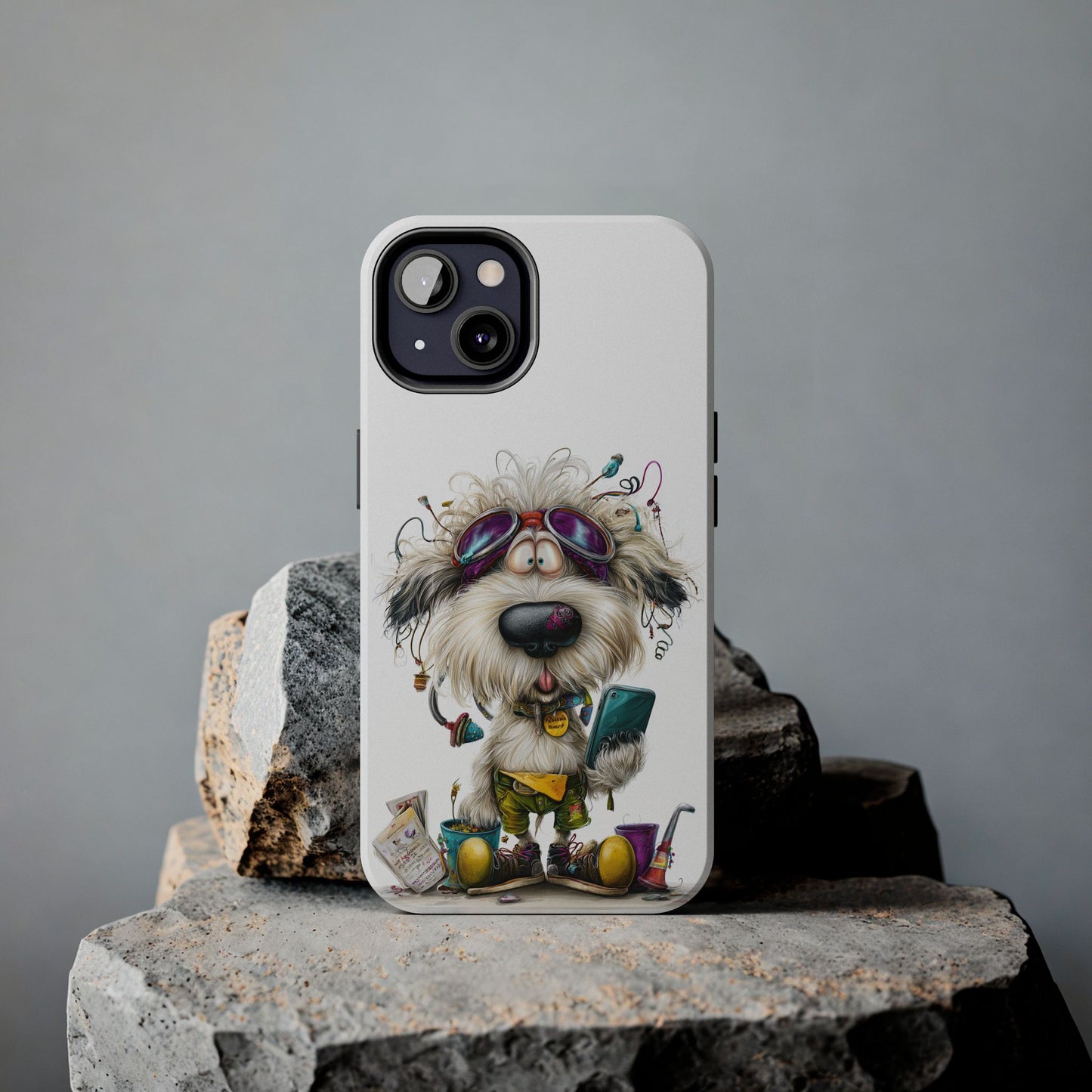 Whimsical Dog Phone Case, Quirky Pet Lover Gift, Cute Cartoon Phone Case, Animal Lover Accessory, Fun Protective Case