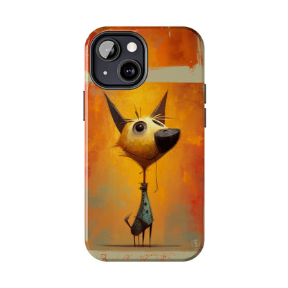Whimsical Dog Art Tough Phone Case - Fun & Stylish Pet Lover Gift
