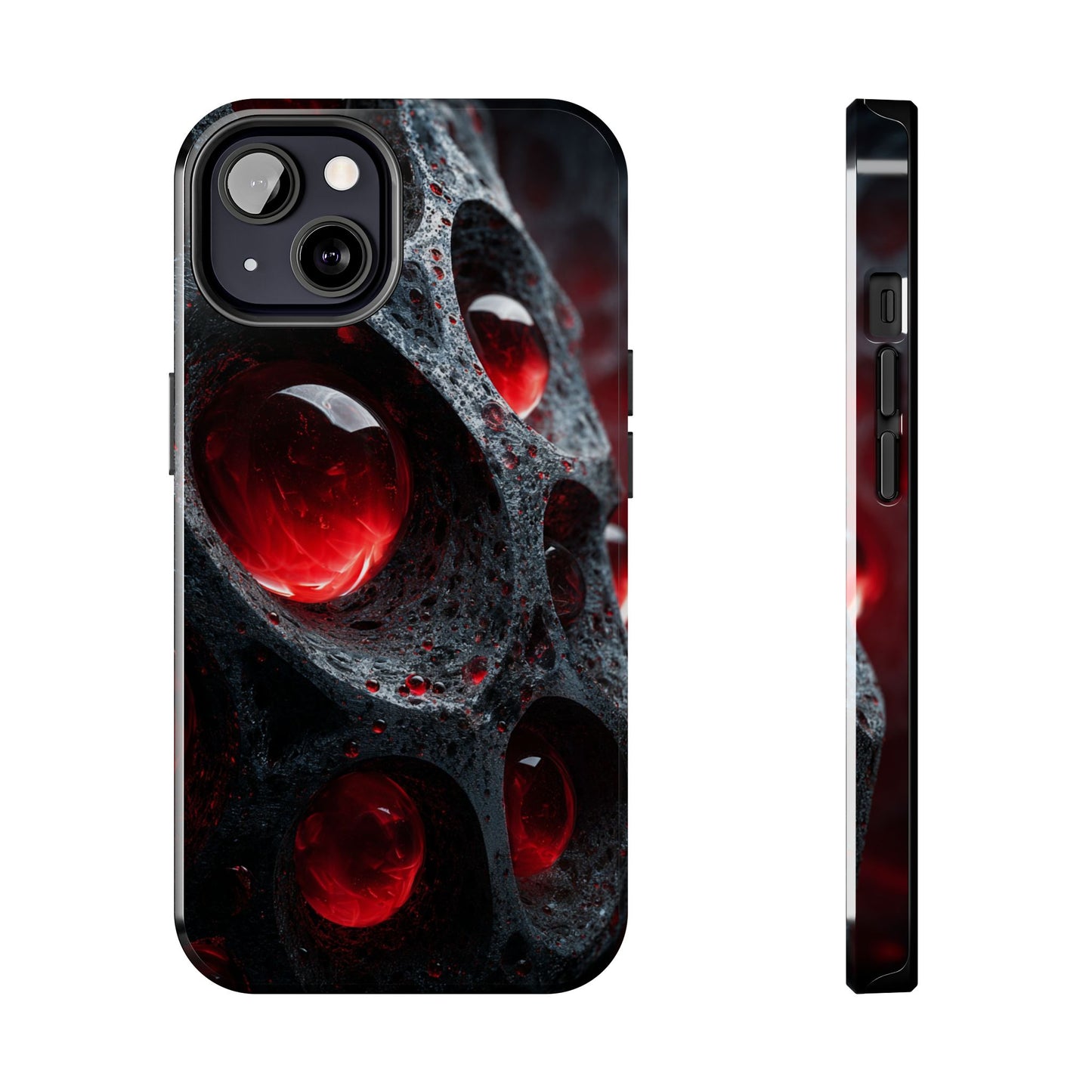 Gothic Grip phone case by Skipper with dark black textured design