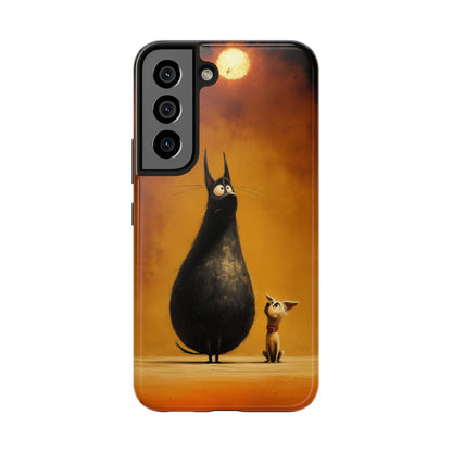 Whimsical Tough Phone Cases - Cat & Dog Design