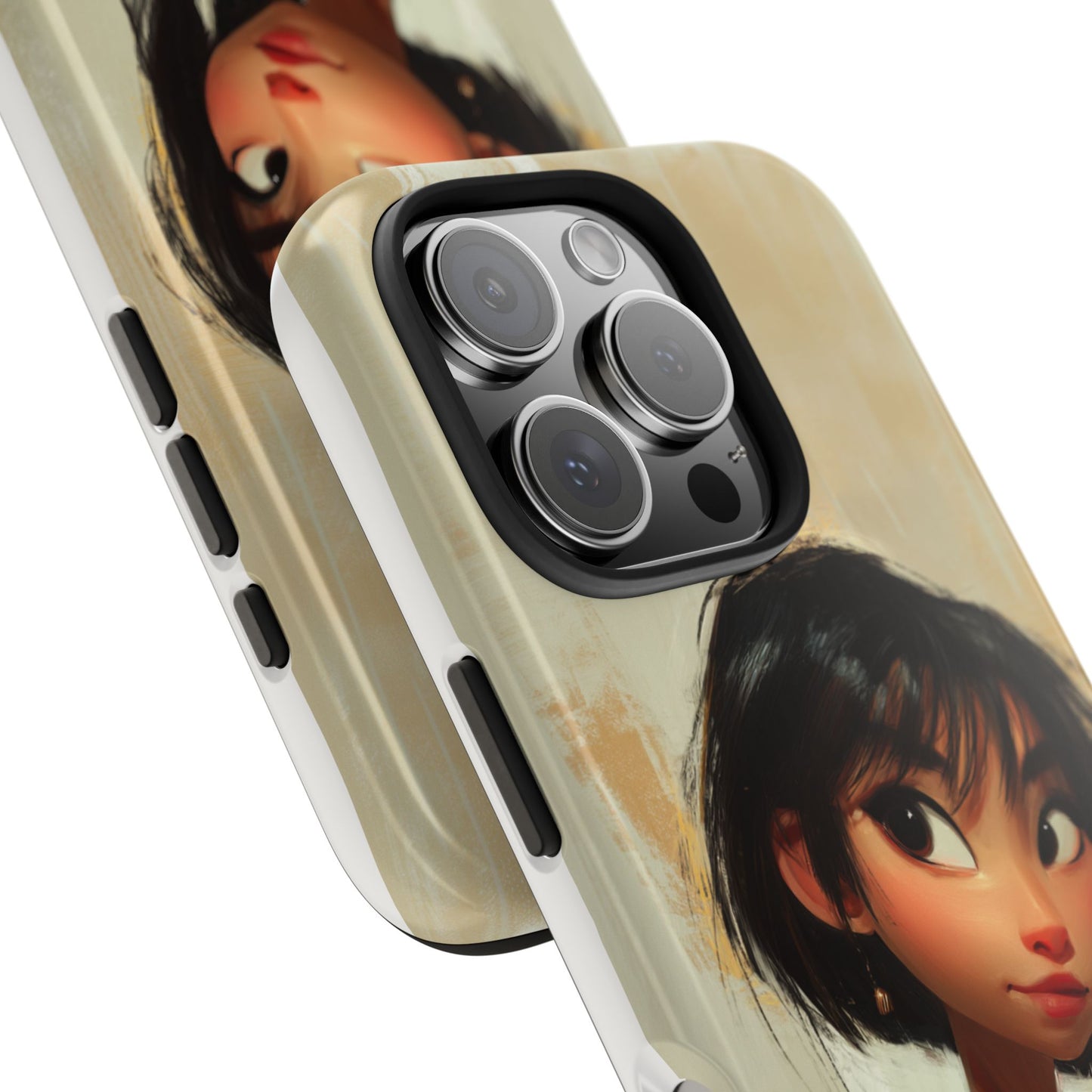 Artistic Tough Phone Case - Cute Character Design for Kids and Teens