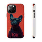 Rockin’ Dogs Tough Phone Case - Playful Guitarist & Cool Bulldog for Pet Lovers