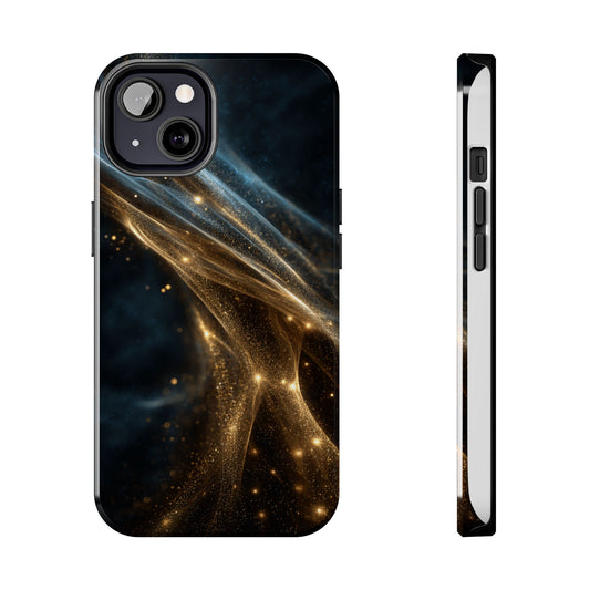 Stunning Gold Swirl Tough Phone Case - Stylish Protection with Elegance