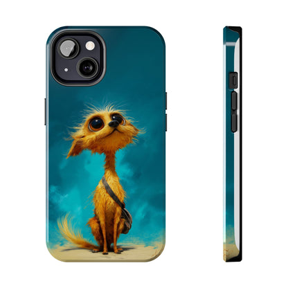 Whimsical Dog Art Tough Phone Case - Durable and Stylish Protection for Pet Lovers