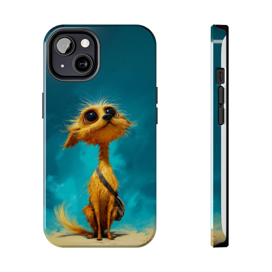 Whimsical Dog Art Tough Phone Case - Durable and Stylish Protection for Pet Lovers