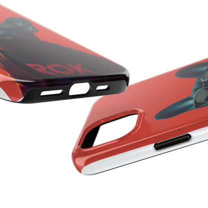 Rockin’ Dogs Tough Phone Case - Playful Guitarist & Cool Bulldog for Pet Lovers