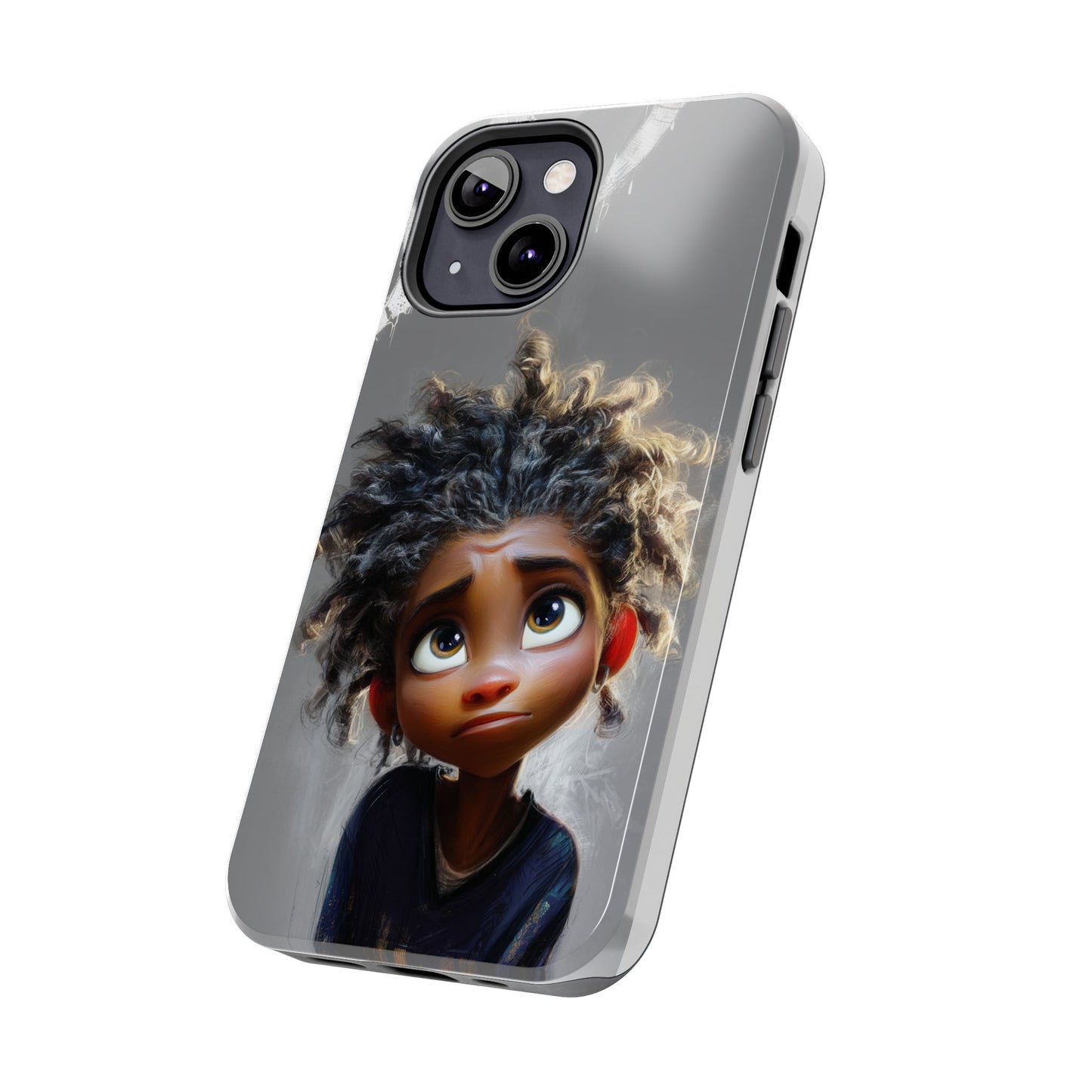 Whimsical Tough Phone Case - Artistic Design for Kids and Tweens