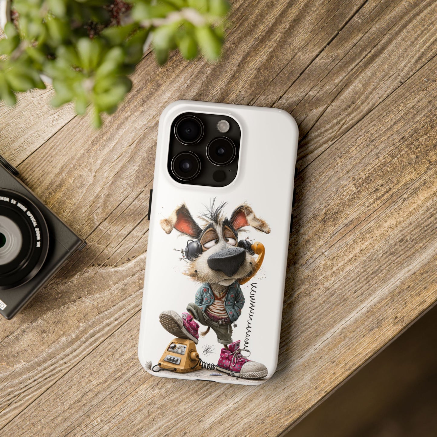 Whimsical Dog Phone Case by Skipper – Tough Protection & Cute Art for Pet Lovers