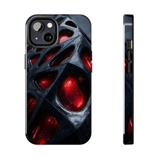 Edgy Tough Phone Case by Skipper with bold artistic design