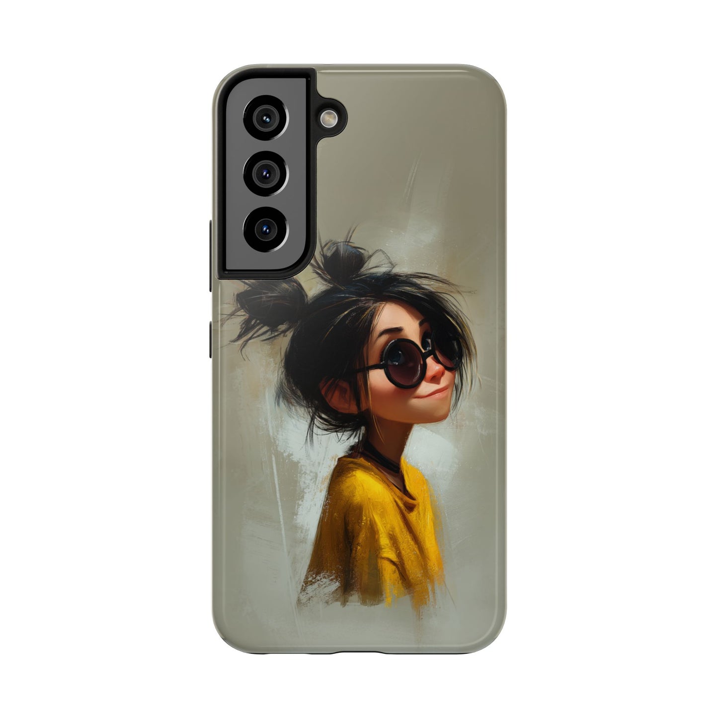 Trendy Tough Phone Case – Stylish Illustrated Girl Design for Fashion Lovers