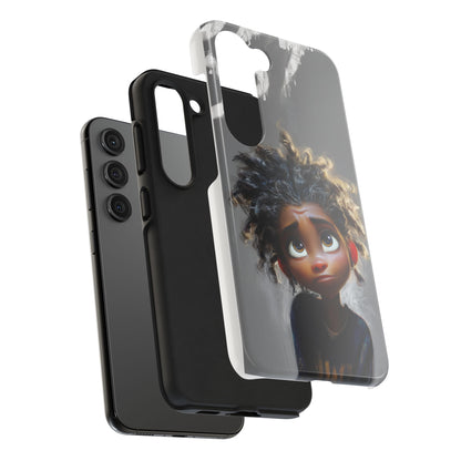 Whimsical Tough Phone Case - Artistic Design for Kids and Tweens