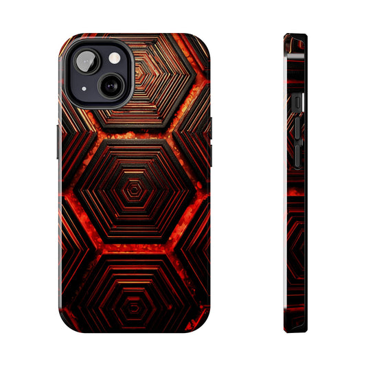 Hexagonal Pattern Tough Phone Case | Durable Tech Protection | Gift for Trendsetters