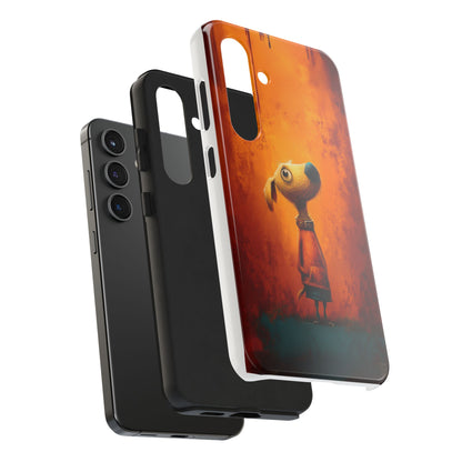 Whimsical Dog Art Tough Phone Case - Durable & Stylish Pet Lover Accessory