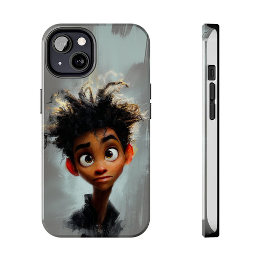 Artistic Tough Phone Case - Unique Design with Character - Great Gift Idea