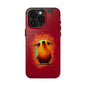 Whimsical Tough Phone Case - Cute Orange Monster Design