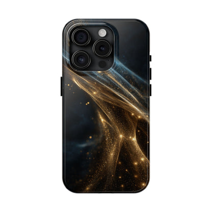 Stunning Gold Swirl Tough Phone Case - Stylish Protection with Elegance