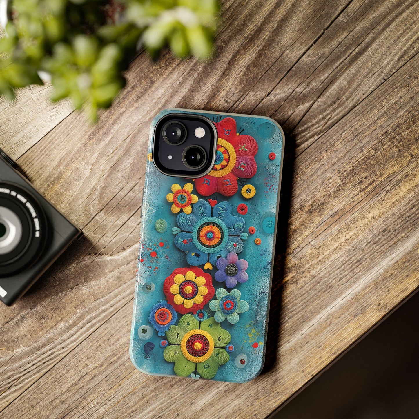 Vibrant Floral Tough Phone Case | Flower Print, Durable Protection, Gift for Nature Lovers, Cute Accessories, Colorful Tech