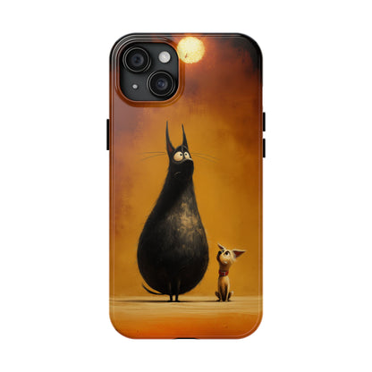 Whimsical Tough Phone Cases - Cat & Dog Design