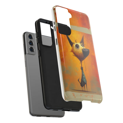 Whimsical Dog Art Tough Phone Case - Fun & Stylish Pet Lover Gift