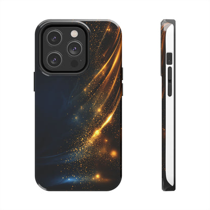 Galaxy Glitter Tough Phone Case - Shockproof Protection for iPhone