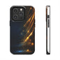 Galaxy Glitter Tough Phone Case - Shockproof Protection for iPhone