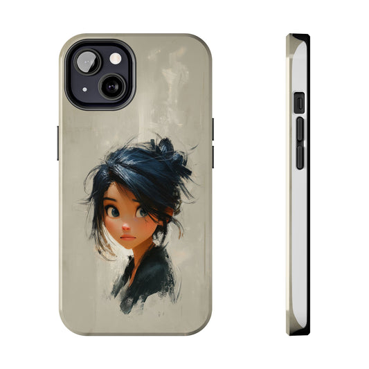Artistic Tough Phone Case – Unique Portrait Design for Creatives