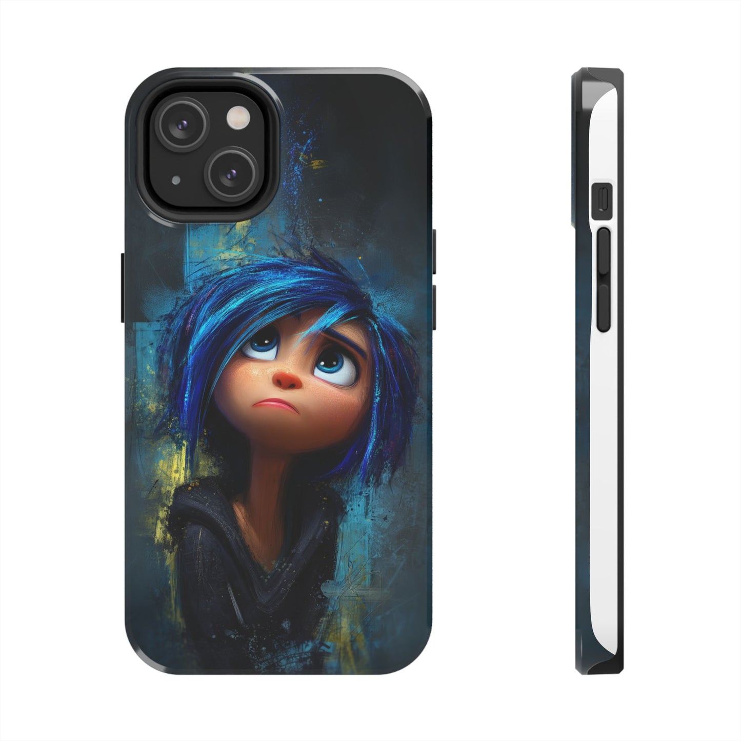 Unique Artsy Tough Phone Case – Emotional Abstract Design for Creative Souls