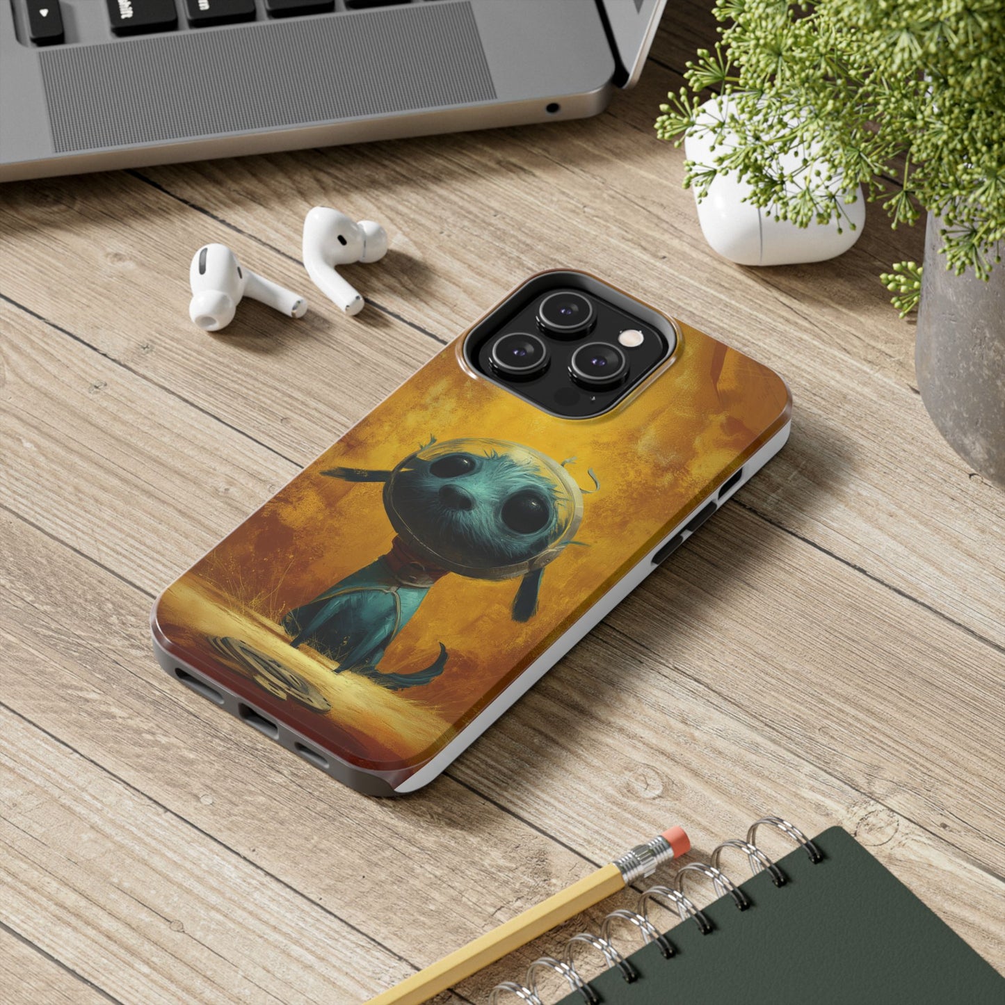 Cute Dog Art Tough Phone Case - Stylish & Protective