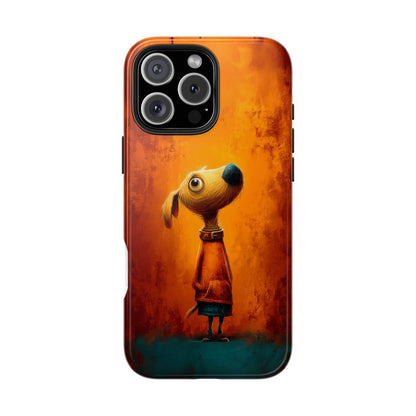Whimsical Dog Art Tough Phone Case - Durable & Stylish Pet Lover Accessory