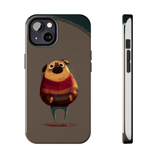 Cute Pug Tough Phone Case - Durable & Stylish Protection for Pet Lovers