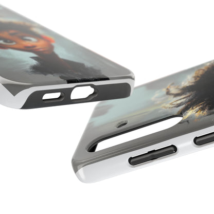 Artistic Tough Phone Case - Unique Design with Character - Great Gift Idea