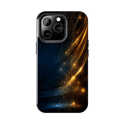 Galaxy Glitter Tough Phone Case - Shockproof Protection for iPhone