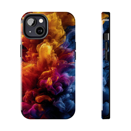 Vibrant Abstract Tough Phone Case | Bold Colorful Art Cover, Custom Stylish Accessory for Tech Lovers by Skipper
