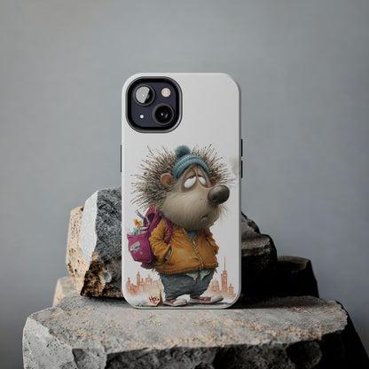 Cute Hedgehog Tough Phone Case by Skipper – Durable Protection & Whimsical Design for Kids and Animal Lovers
