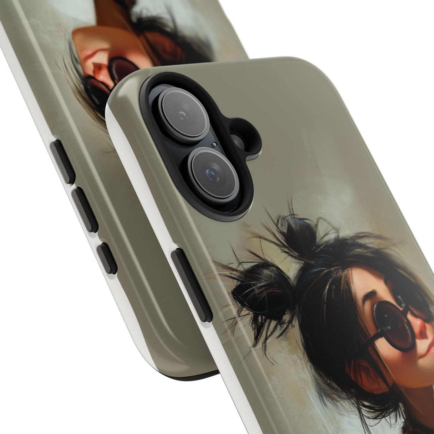 Trendy Tough Phone Case – Stylish Illustrated Girl Design for Fashion Lovers