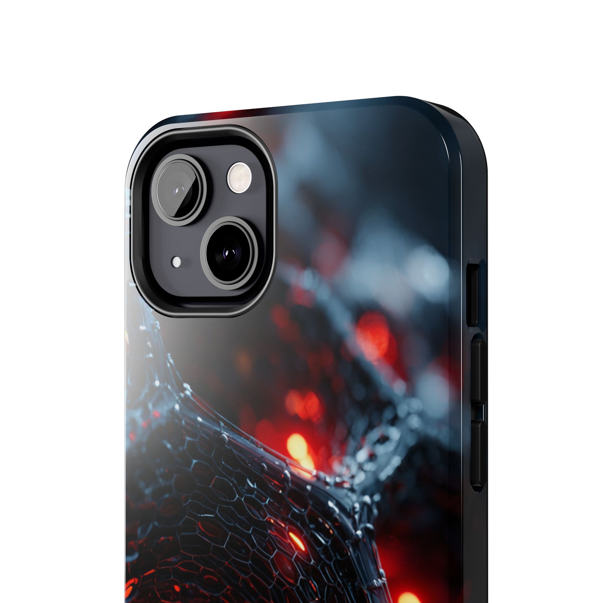 Sci-fi inspired phone case by Skipper with digital lighting effects.