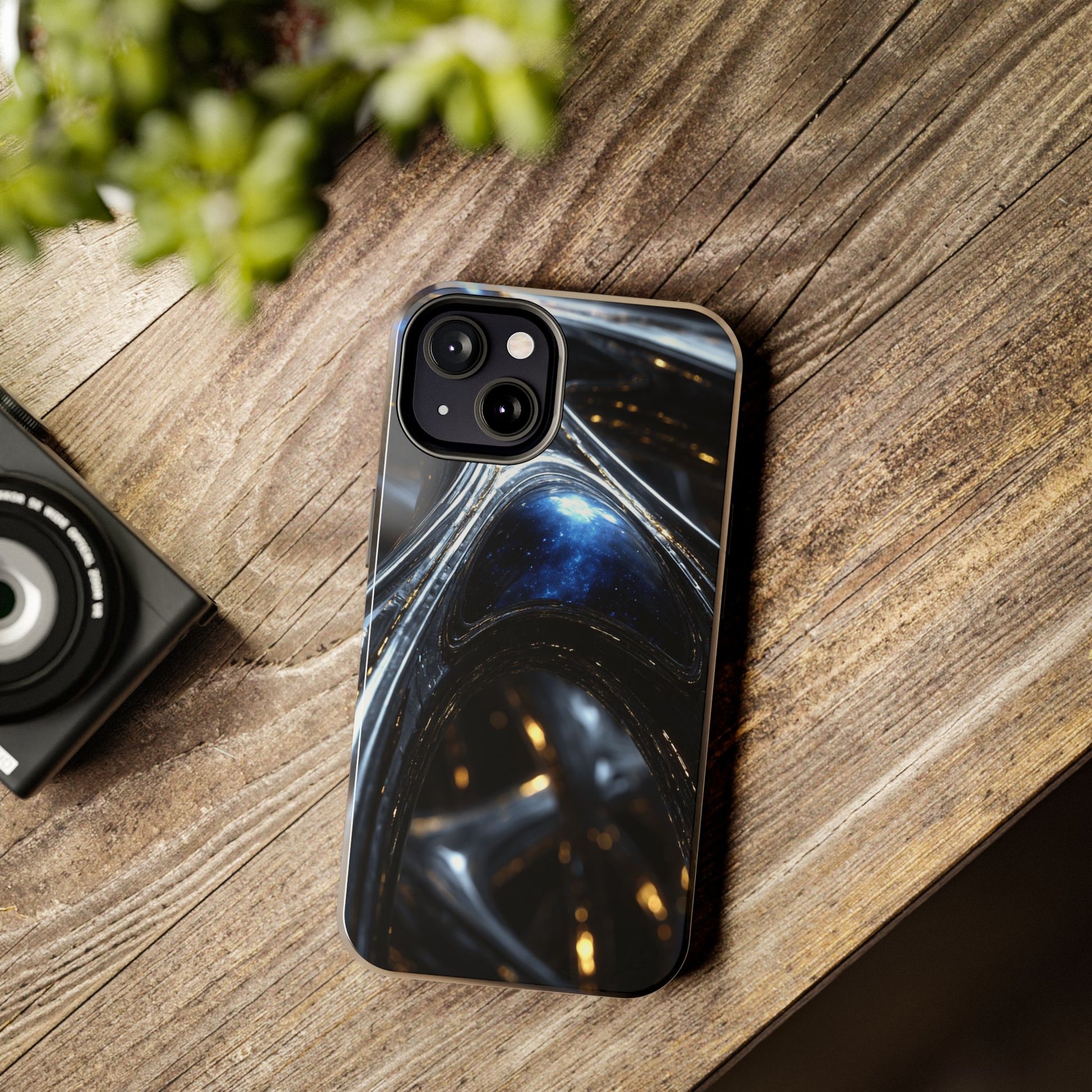 Abstract celestial design on durable phone cover for 2025 models