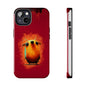 Whimsical Tough Phone Case - Cute Orange Monster Design