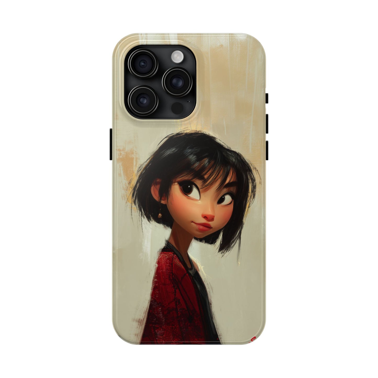 Artistic Tough Phone Case - Cute Character Design for Kids and Teens