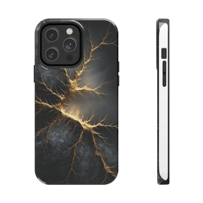 Electric Lightning Tough Phone Case - Durable Protection with Striking Design