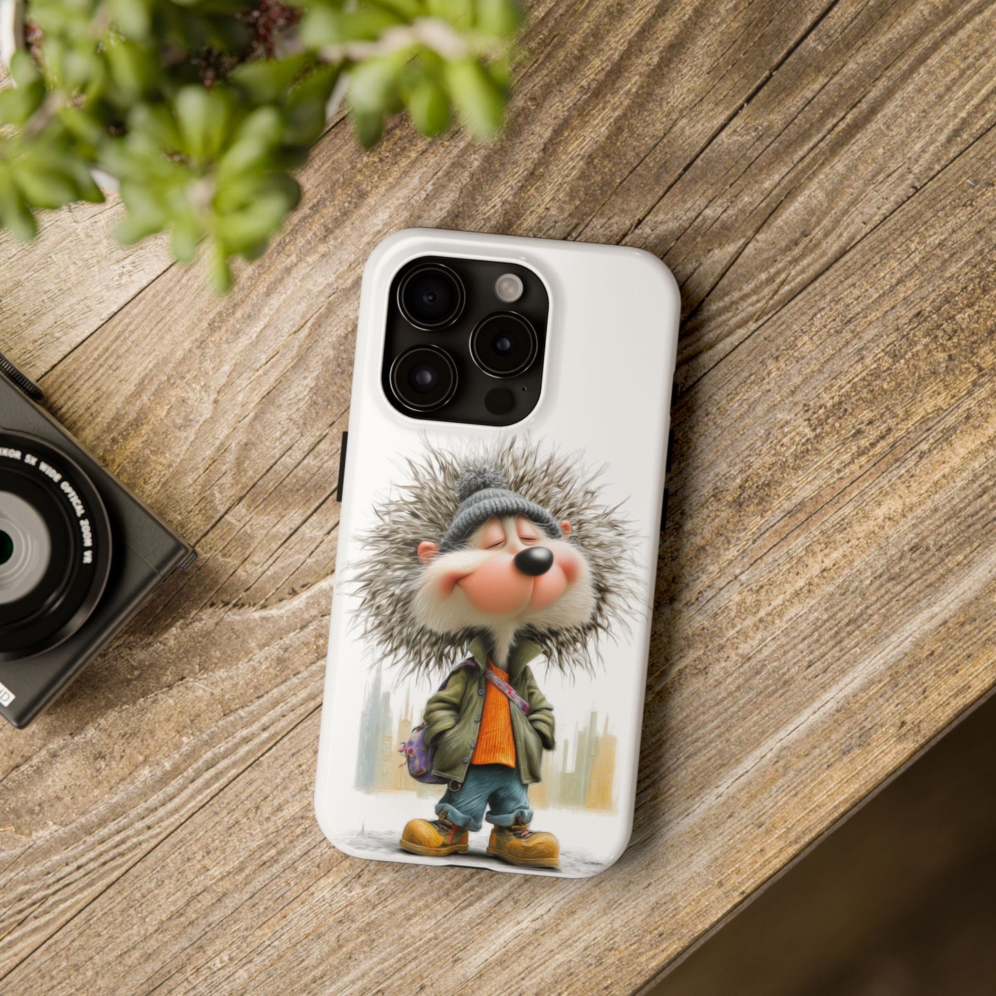 Cute Hedgehog Phone Case – Tough Protective Cover by Skipper, Fun Cartoon Animal Design