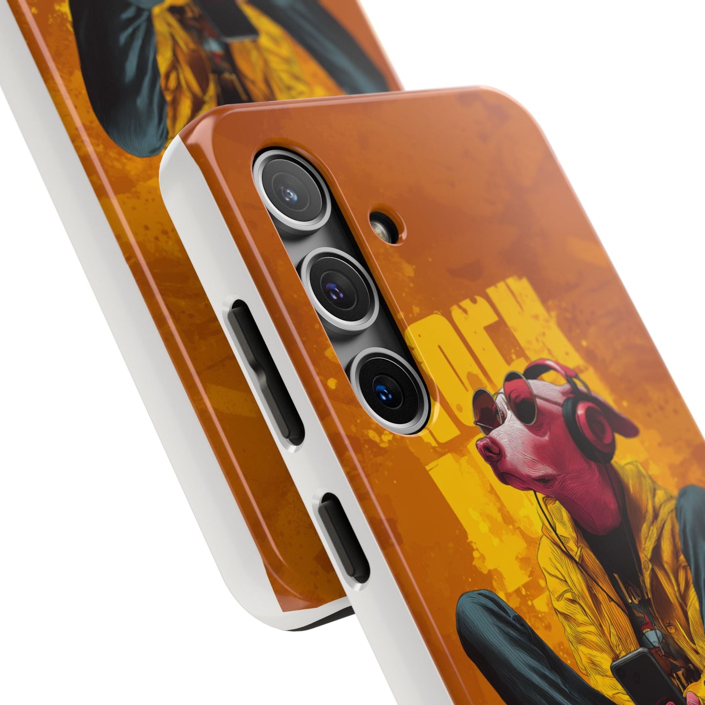 Dog with Pink Sunglasses and Headphones Tough Phone Case