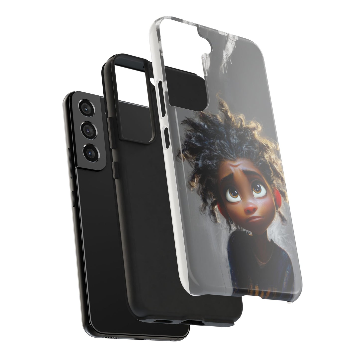 Whimsical Tough Phone Case - Artistic Design for Kids and Tweens