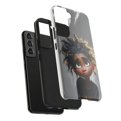 Whimsical Tough Phone Case - Artistic Design for Kids and Tweens