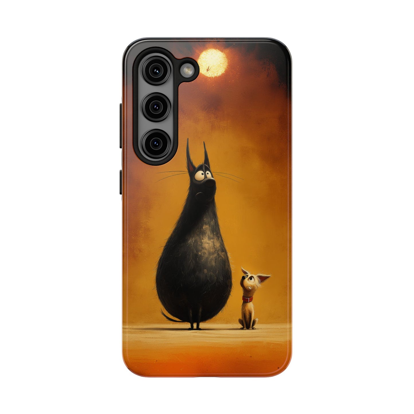 Whimsical Tough Phone Cases - Cat & Dog Design