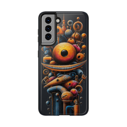 Unique Tough Phone Case with Abstract Art Design