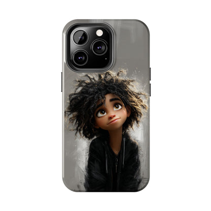 Artistic Tough Phone Case - Unique Character Design for Creative Souls