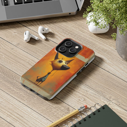 Whimsical Dog Art Tough Phone Case - Fun & Stylish Pet Lover Gift