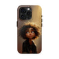Artistic Tough Phone Case with Whimsical Character Design